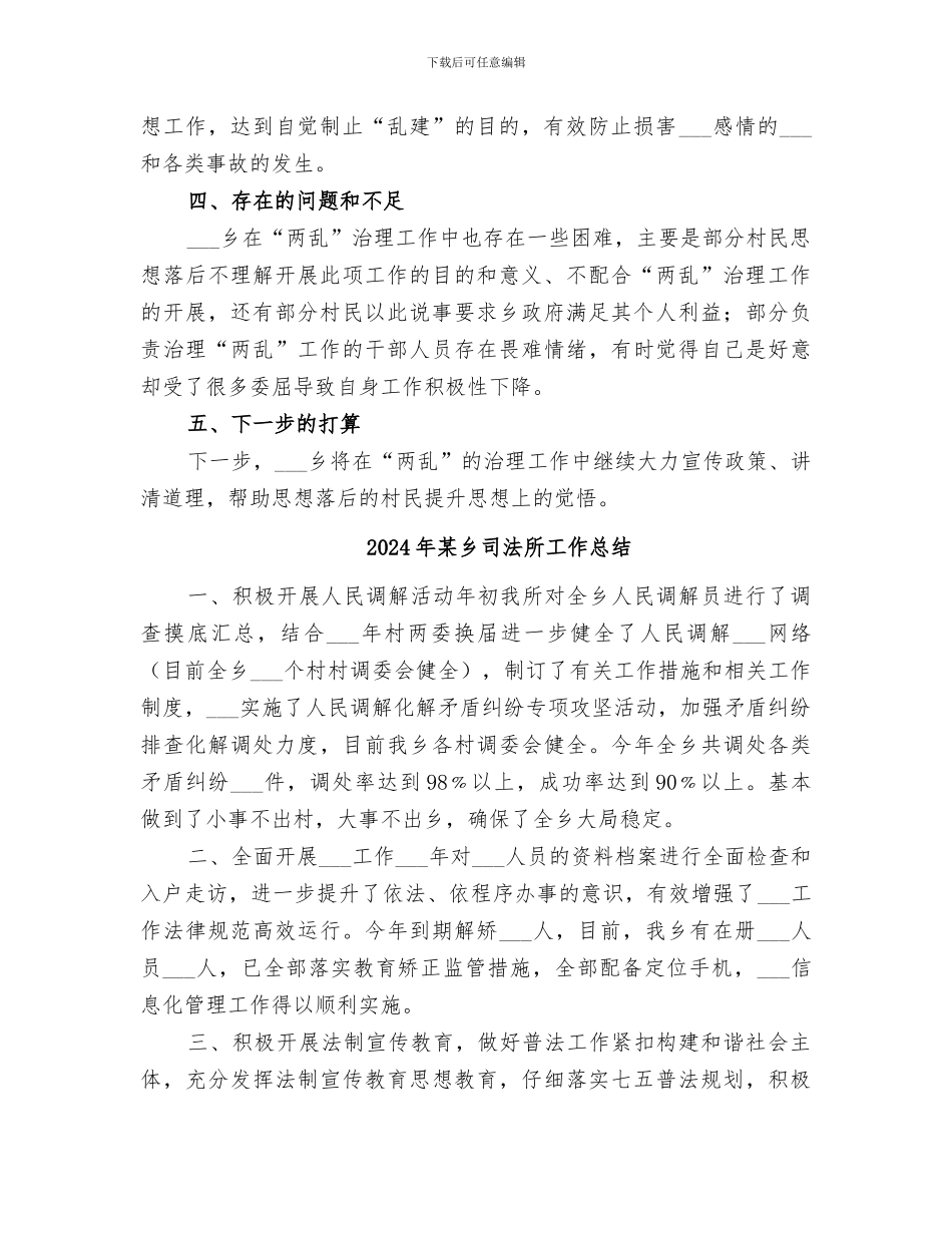 2024年某乡两乱治理工作总结_第2页