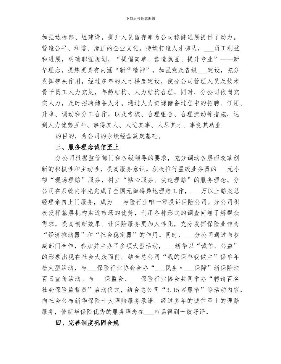 2024年某保险公司省分公司年终总结_第3页