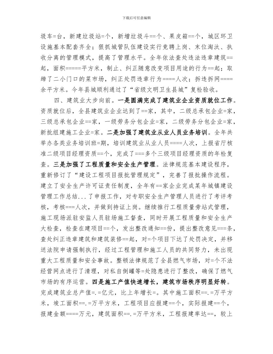 2024年某年城镇建设管理工作总结范本_第3页