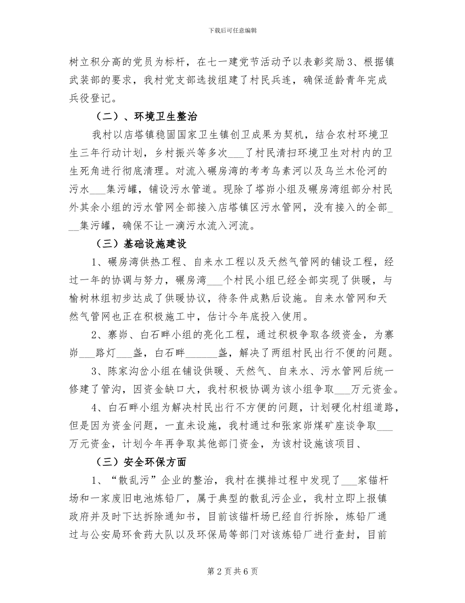 2024年某村全年工作总结报告_第2页