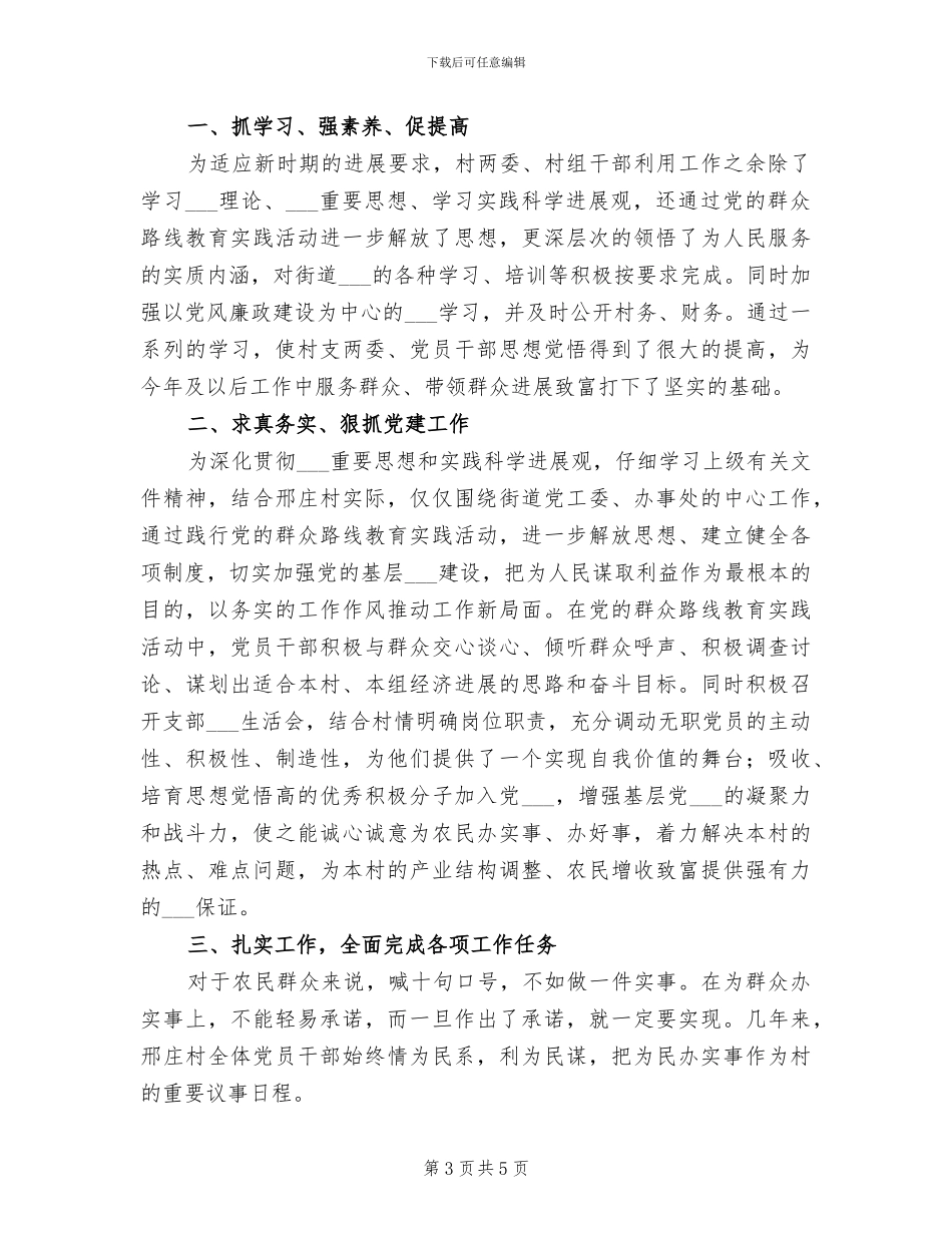 2024年某村工作总结汇报_第3页