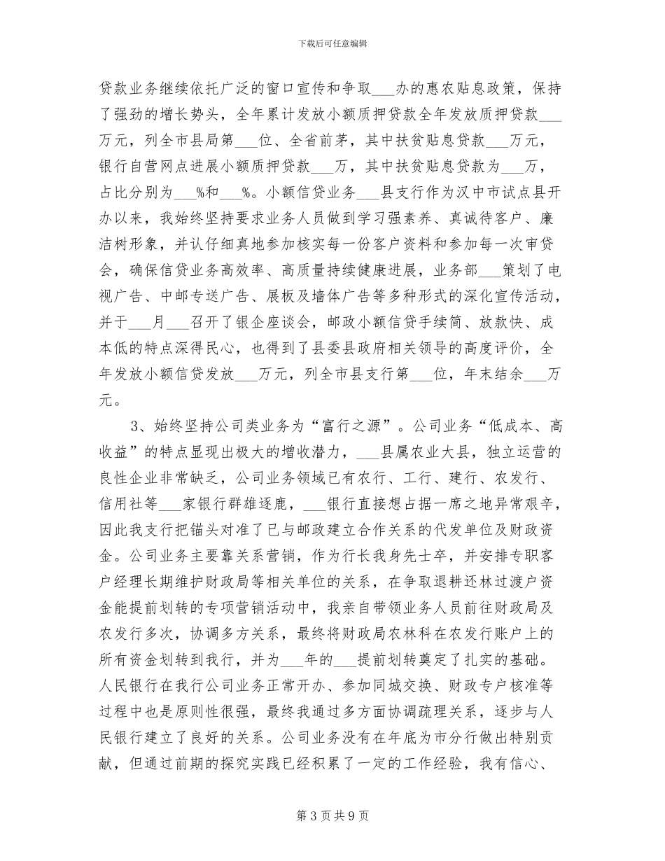 2024年某银行行长财务工作总结_第3页