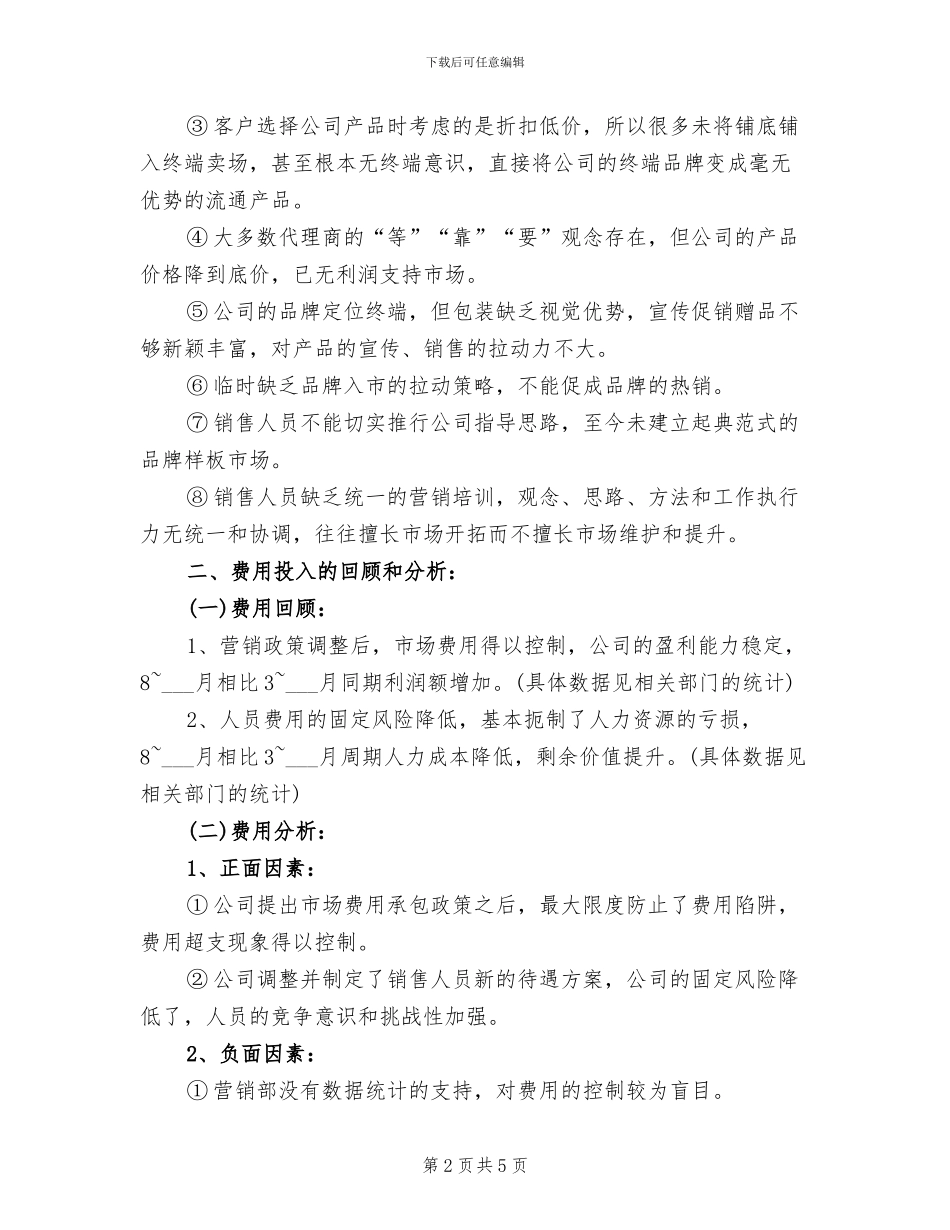 2024年某销售部销售总监的个人年终工作总结_第2页