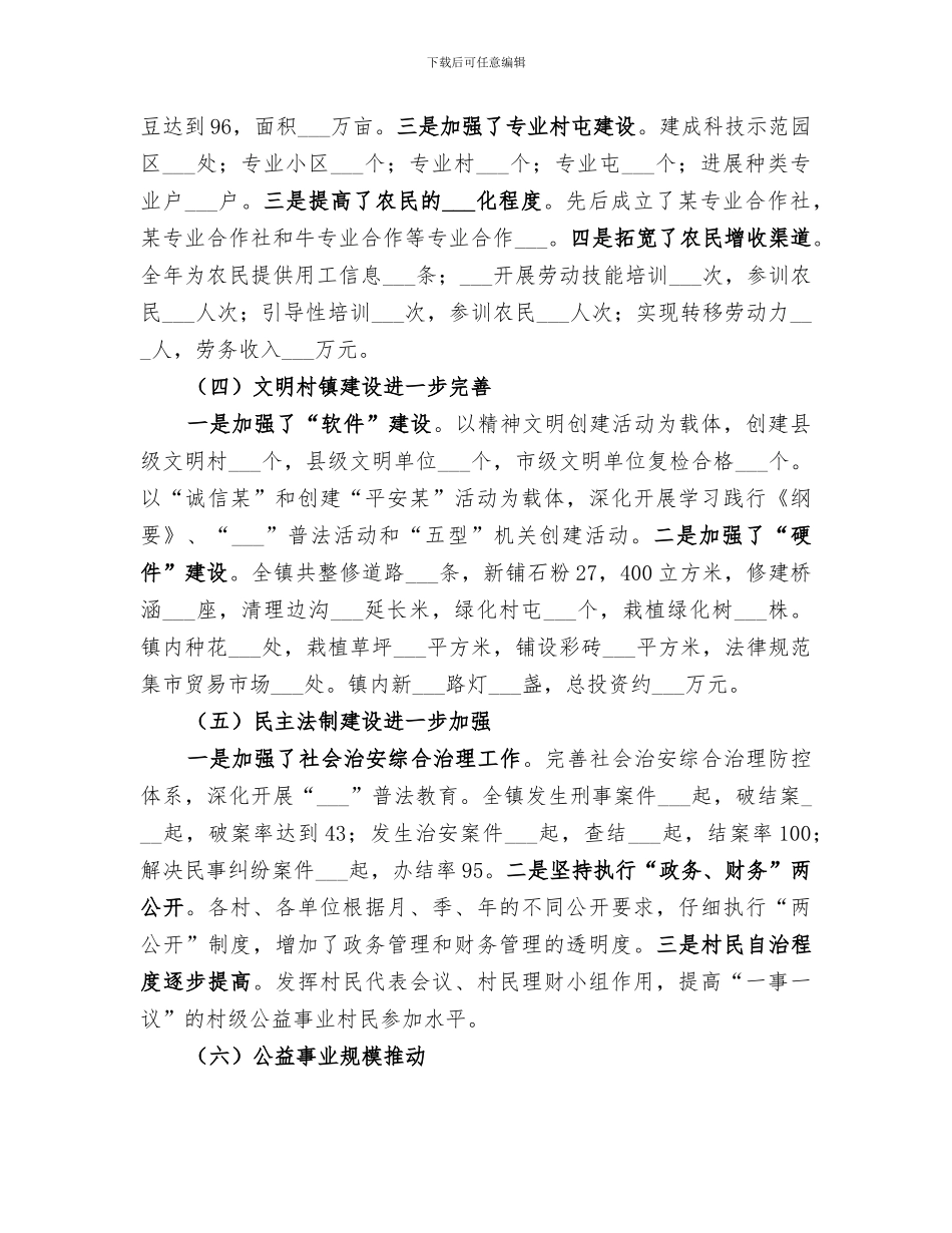 2024年某镇工作总结及工作思路_第2页