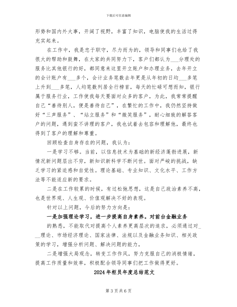 2024年柜员年度总结_第3页