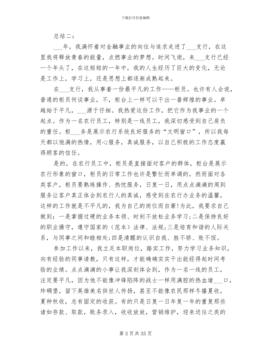 2024年柜员年终工作总结参考_第3页