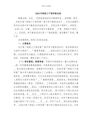 2024年树组工干部形象总结