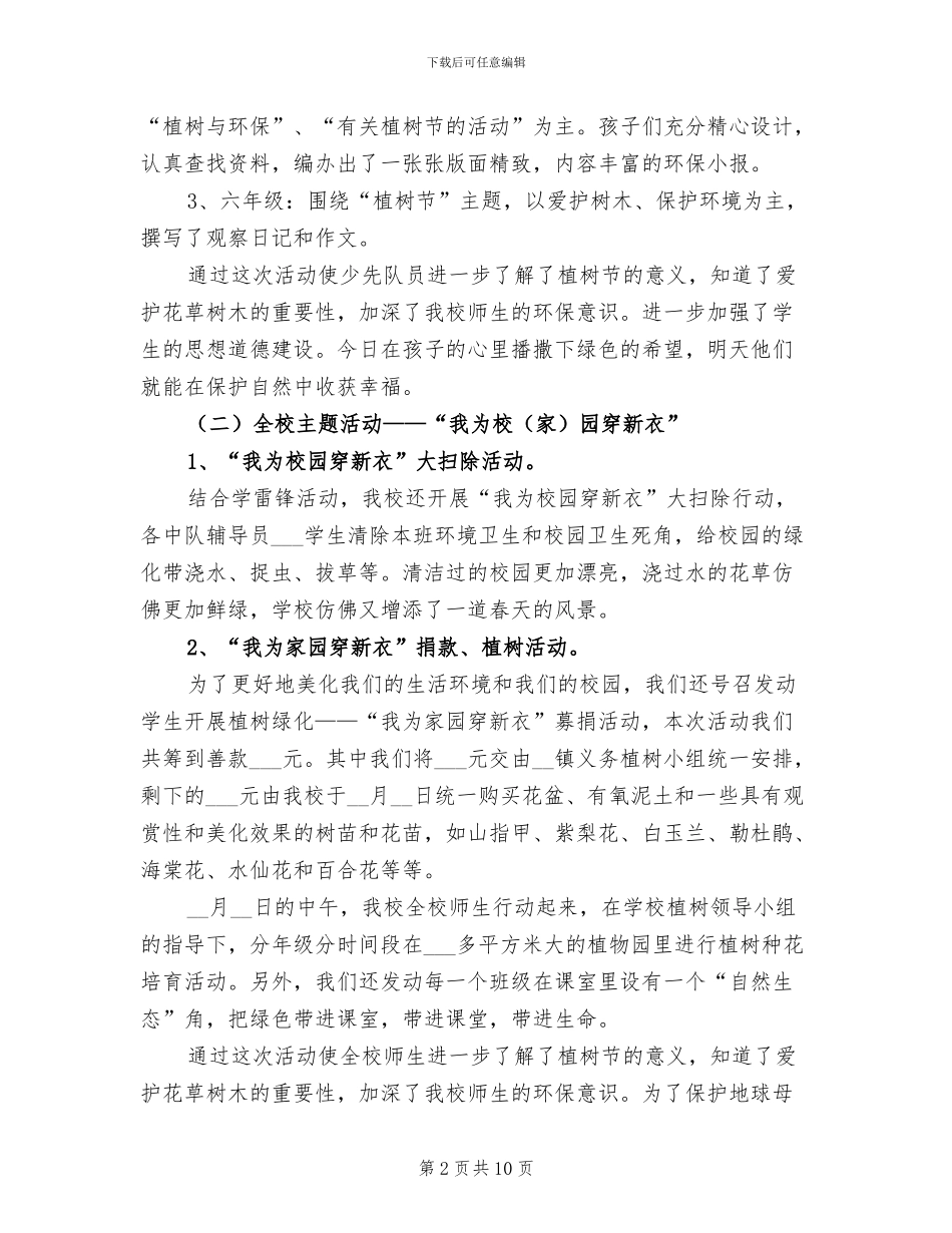 2024年校园植树节活动总结_第2页