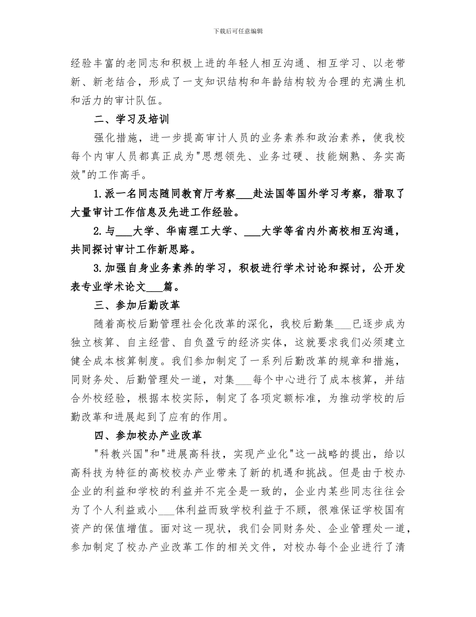 2024年校审计处的工作总结_第2页