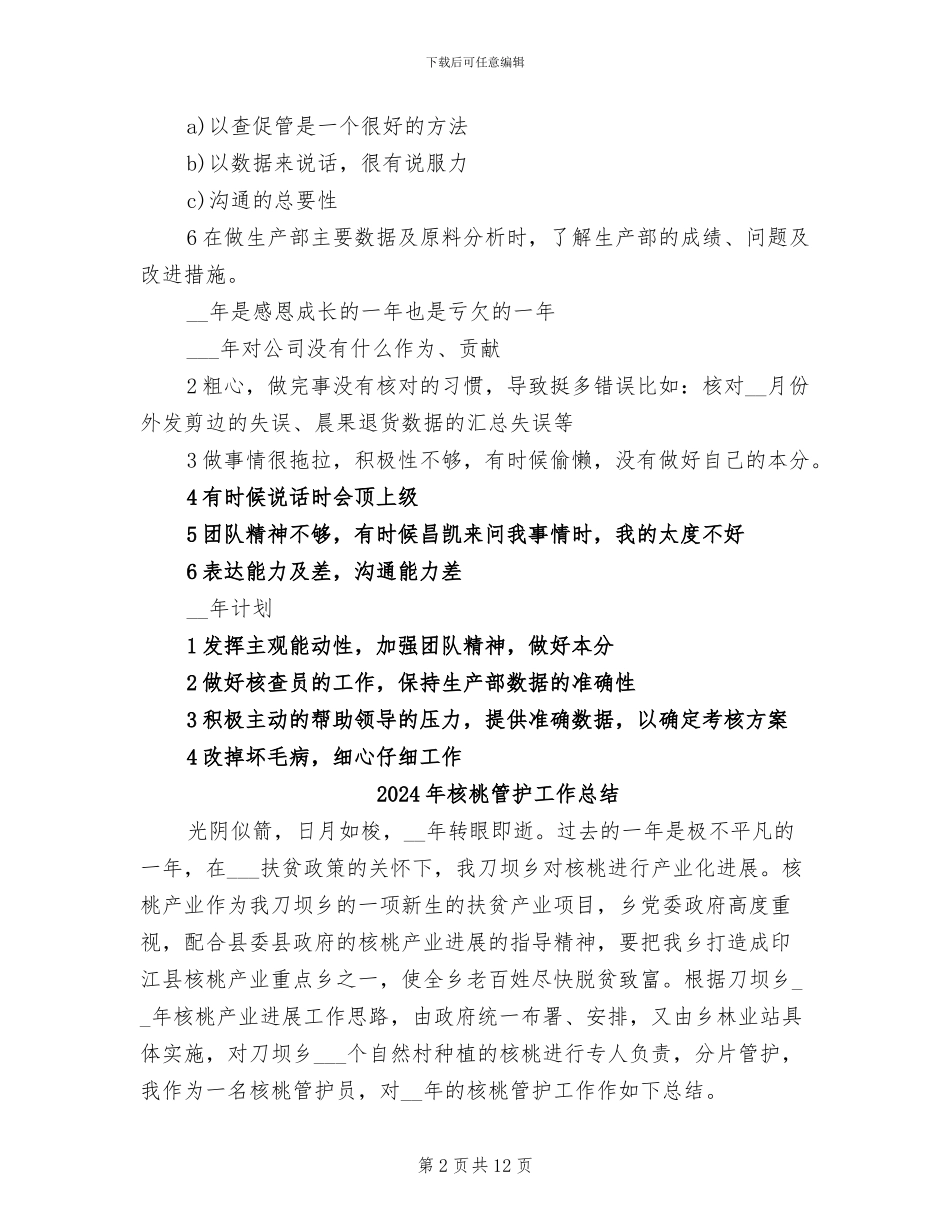 2024年核查员工作总结_第2页