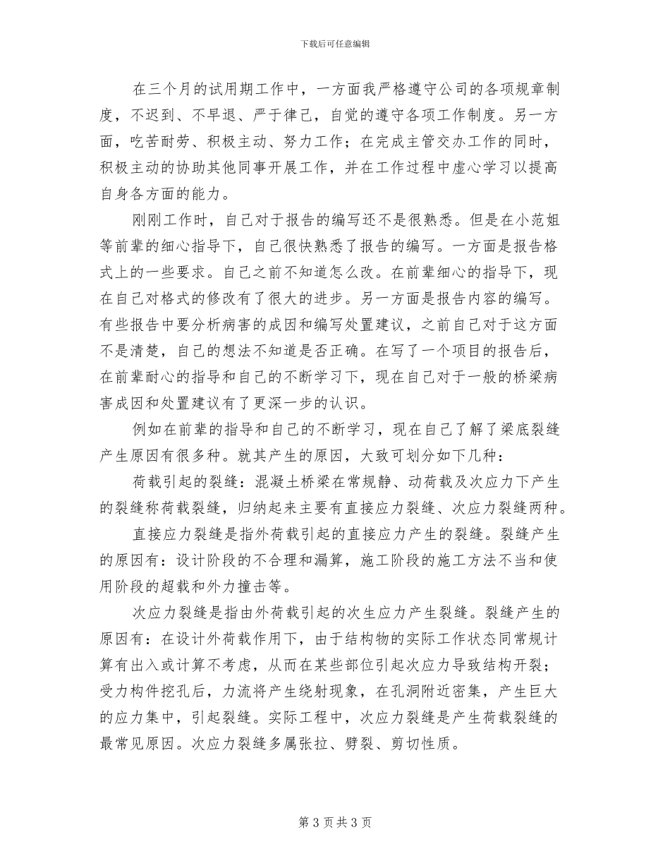 2024年桥梁工程师年终工作总结_第3页