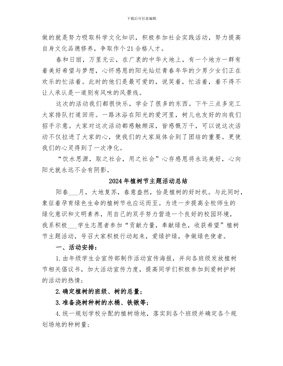 2024年植树节个人活动总结_第2页