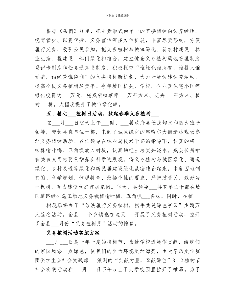 2024年植树造林工作总结范本_第2页