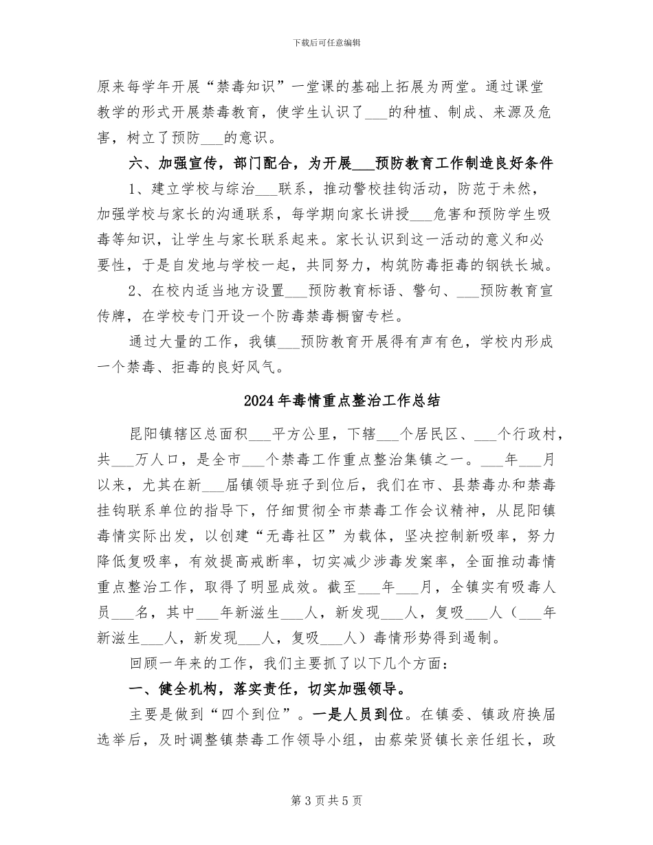 2024年毒品预防教育总结范本_第3页