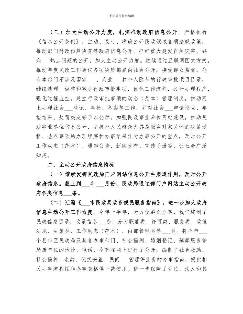 2024年民政局政务公开工作总结_第2页