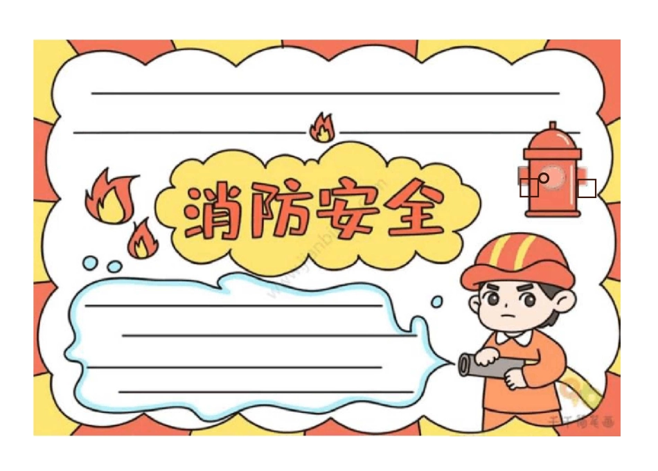 消防手抄报模板_第1页