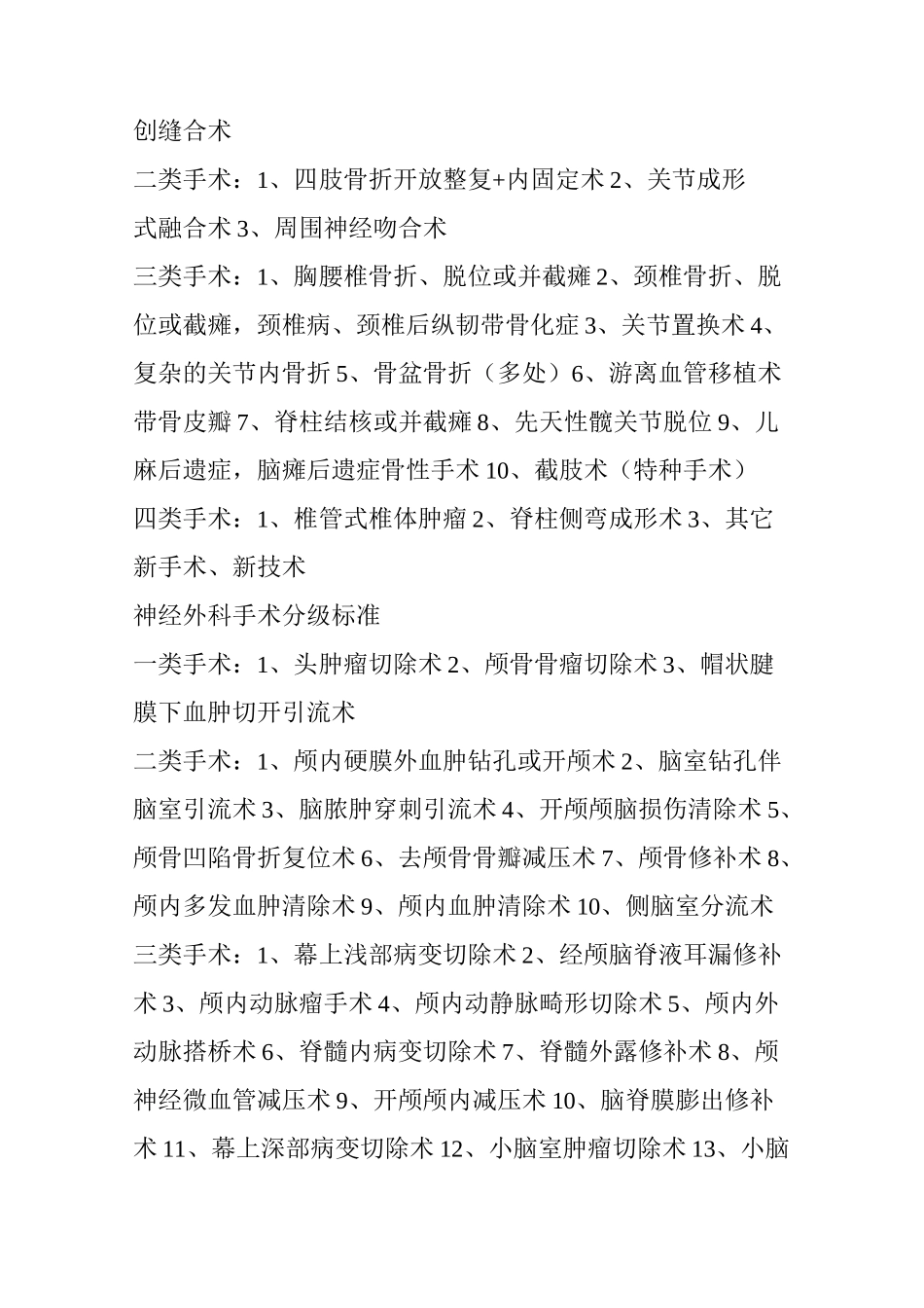 手术分类与分级-超全_第3页