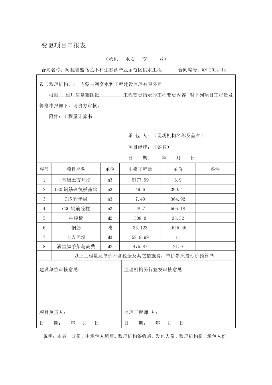 变更项目价格审核表_第3页