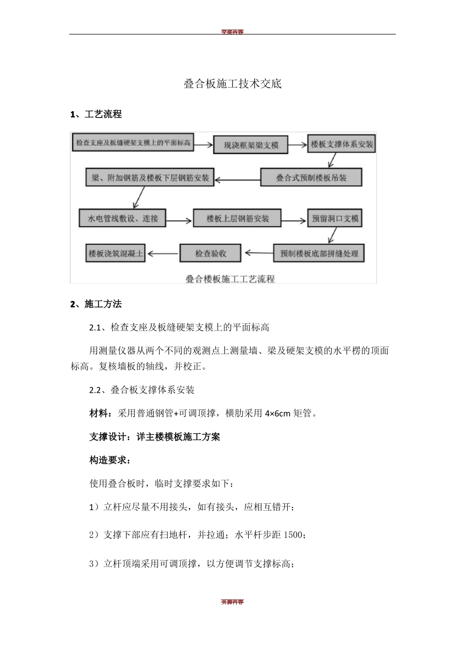 叠合板施工技术交底11036_第1页