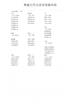 古诗词考级12级