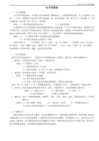 句子类型及转变