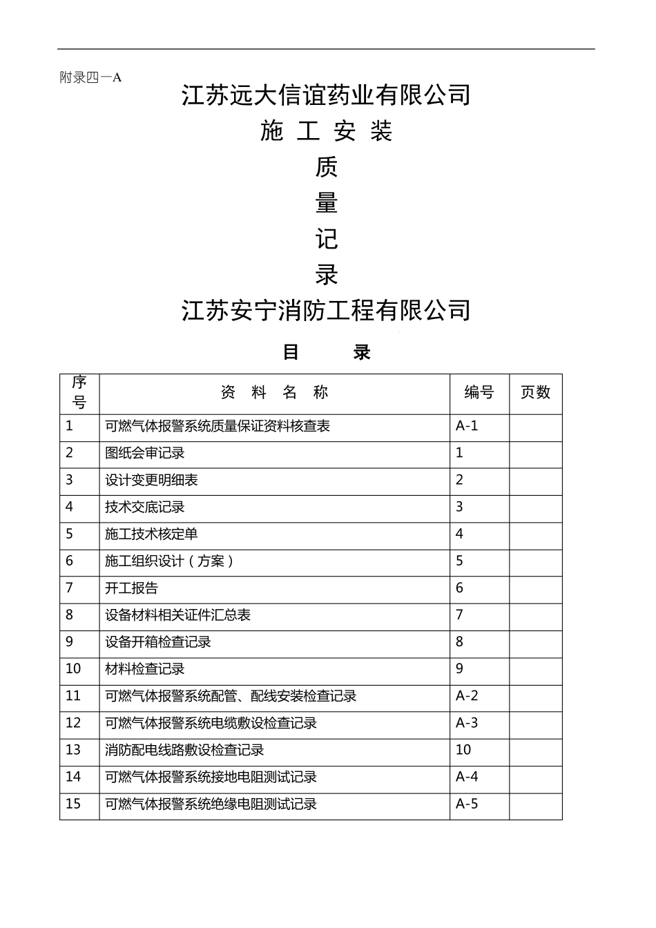 可燃气体报警系统安装记录_第2页