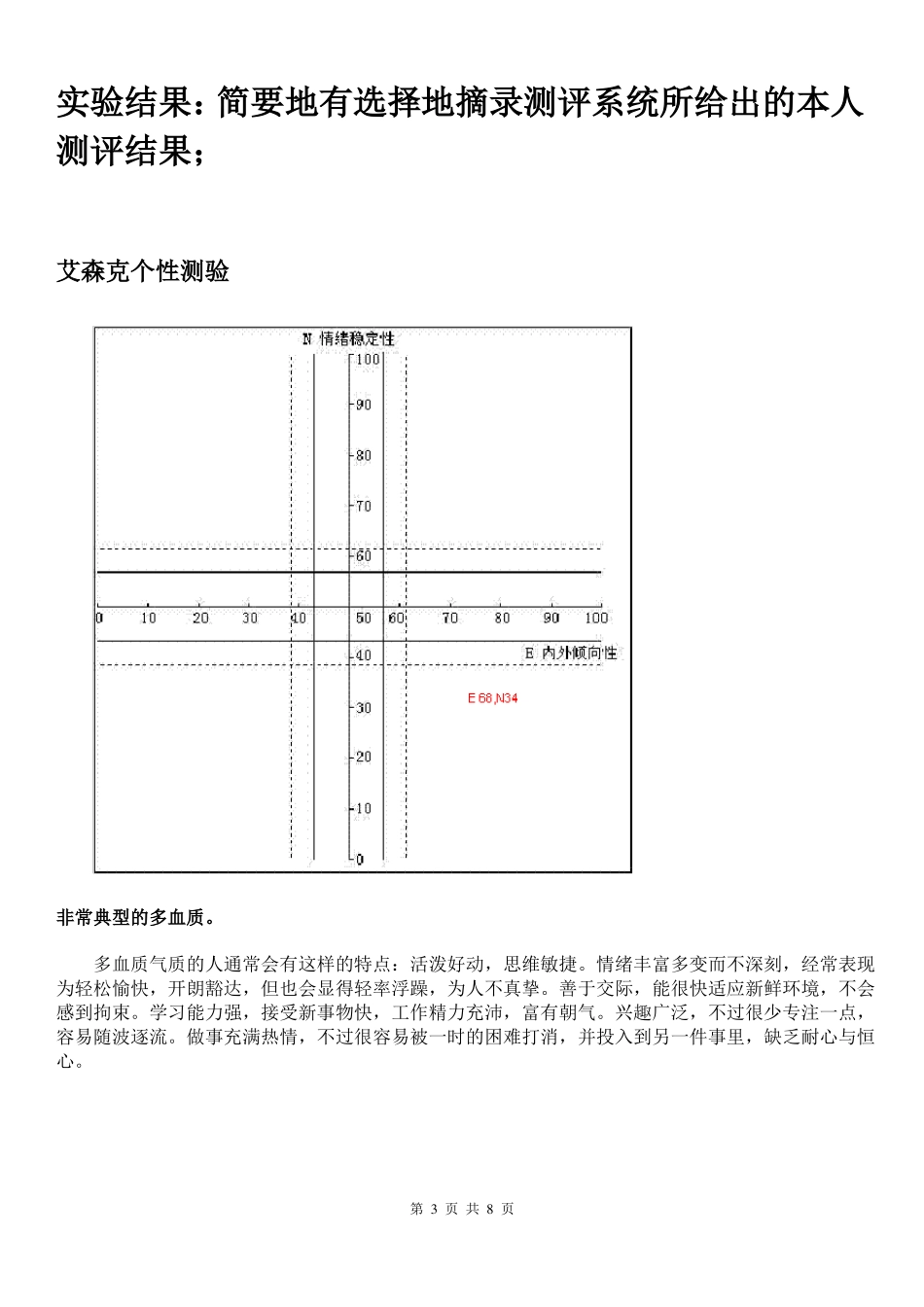 员工心理素质测评报告模版综合试验一职业心理测评_第3页