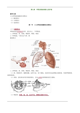 呼吸系统疾病患儿的护理