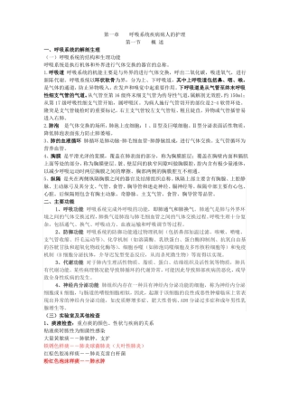 呼吸系统疾病病人的护理