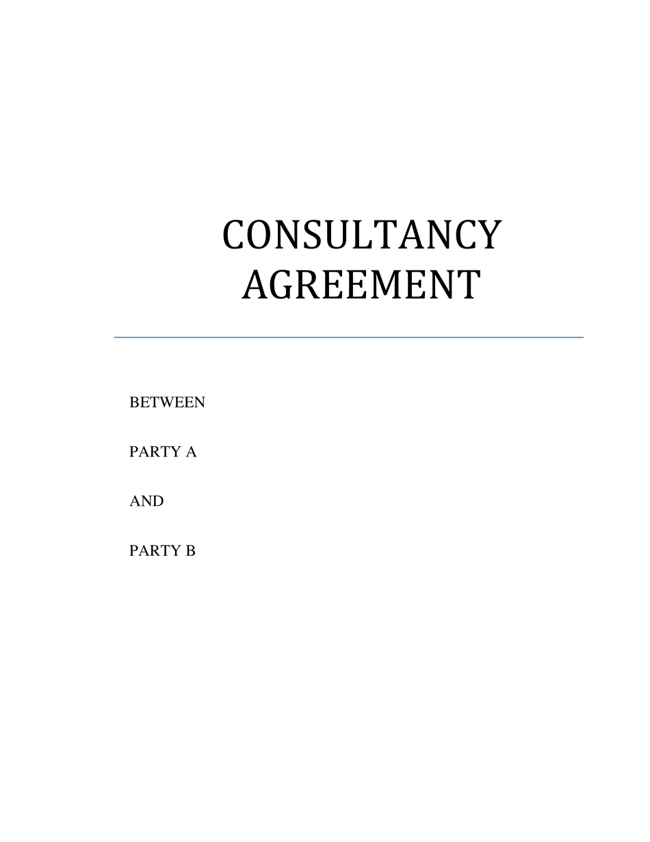 咨询协议英文模板_第1页