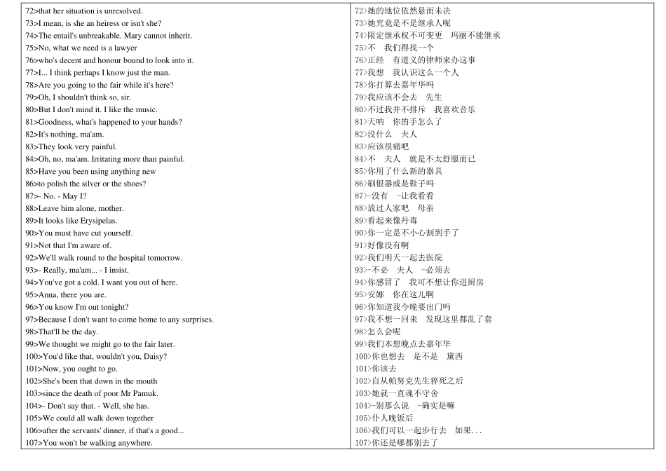 唐顿庄园中英字幕逐行对照第一季第四集_第3页