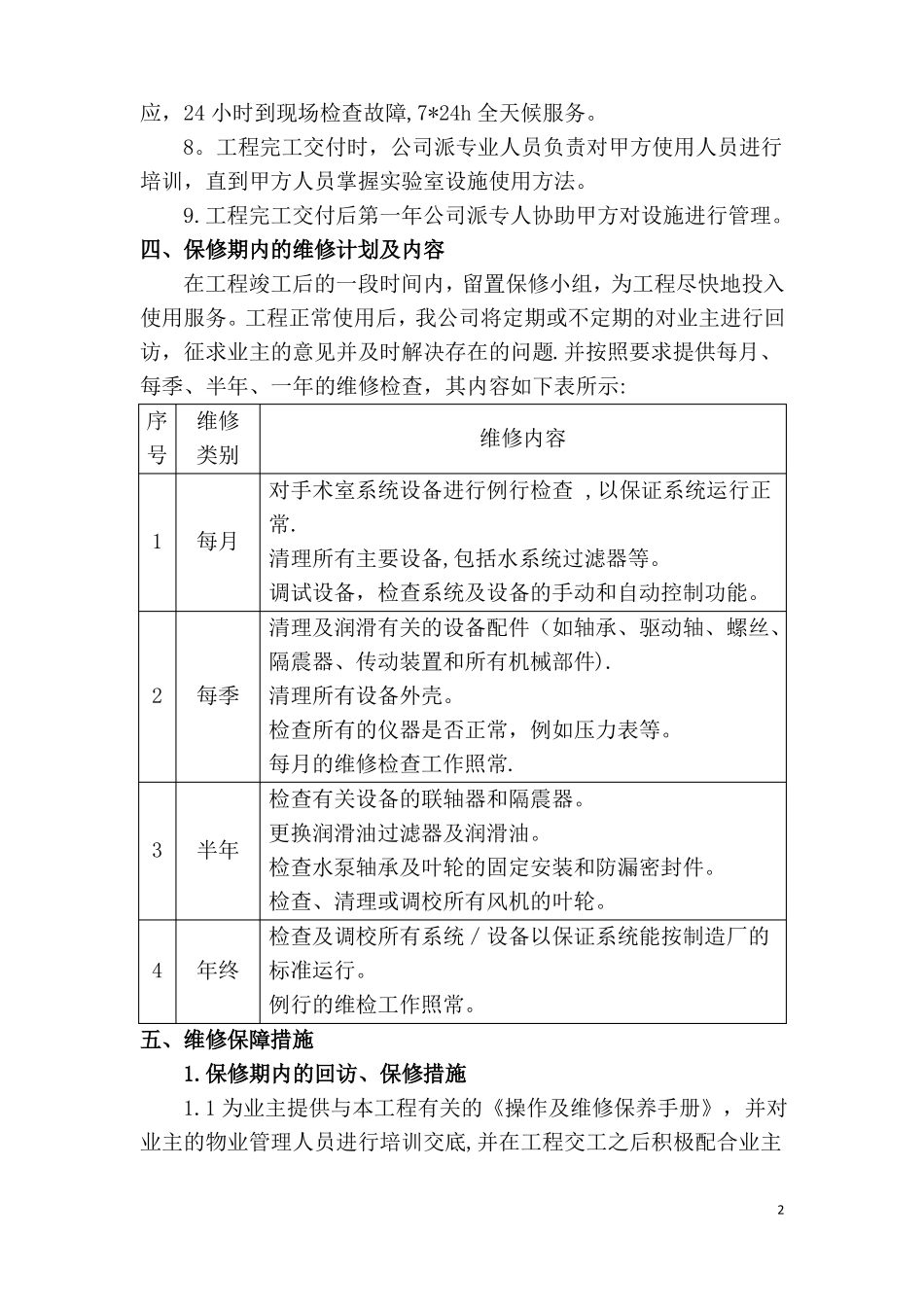 售后服务承诺及保证措施_第2页