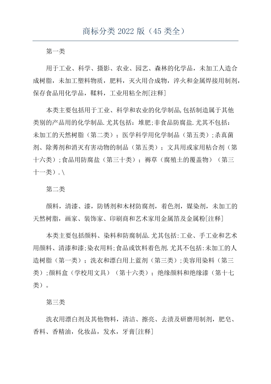 商标分类2022版45类全_第1页