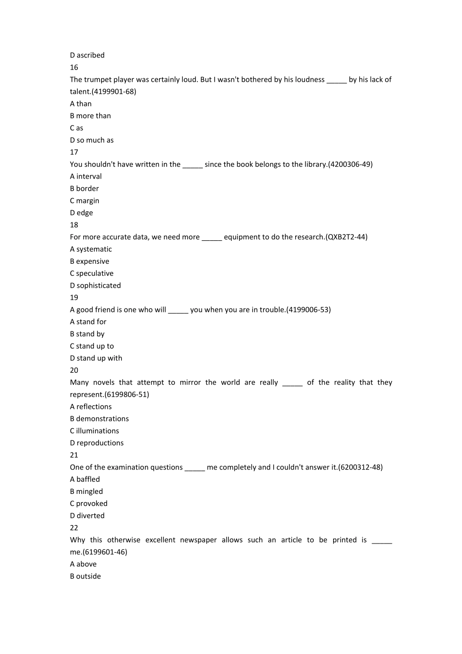 四川大学大学英语选择题练习_第3页