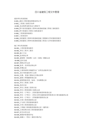 四川建筑工程文件管理
