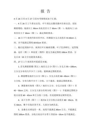 园林绿化考察汇报