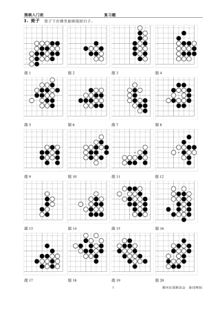 围棋入门班复习题
