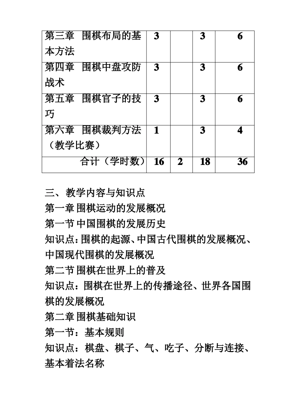 围棋课程教学大纲_第3页