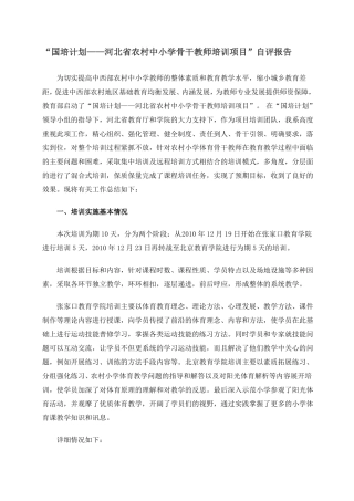 国培自评报告田星