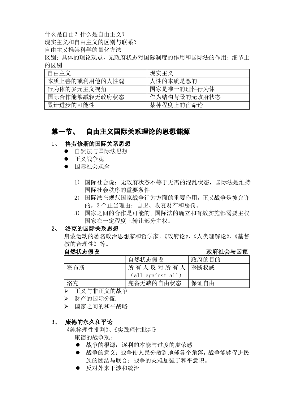 国际关系基本理论-自由主义_第1页