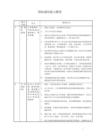 国际通用能力模型模板