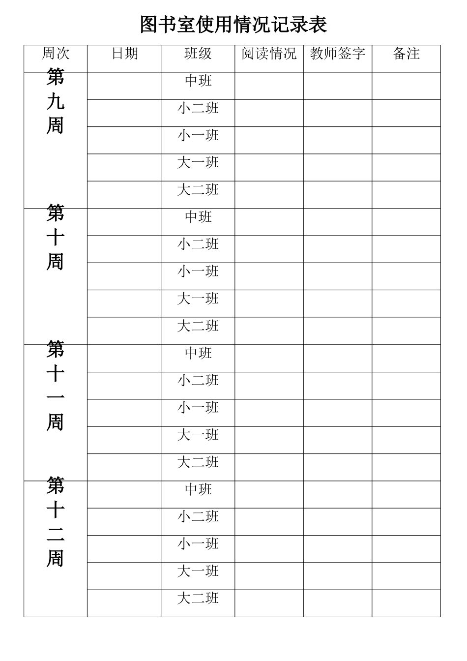 图书室使用情况记录表_第3页