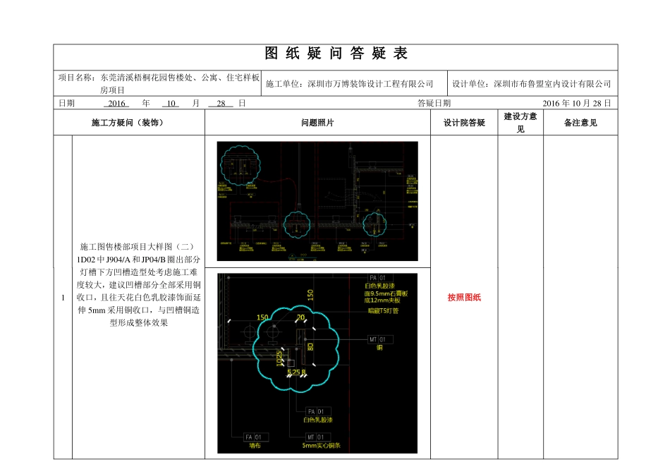图纸疑问答疑表范_第1页