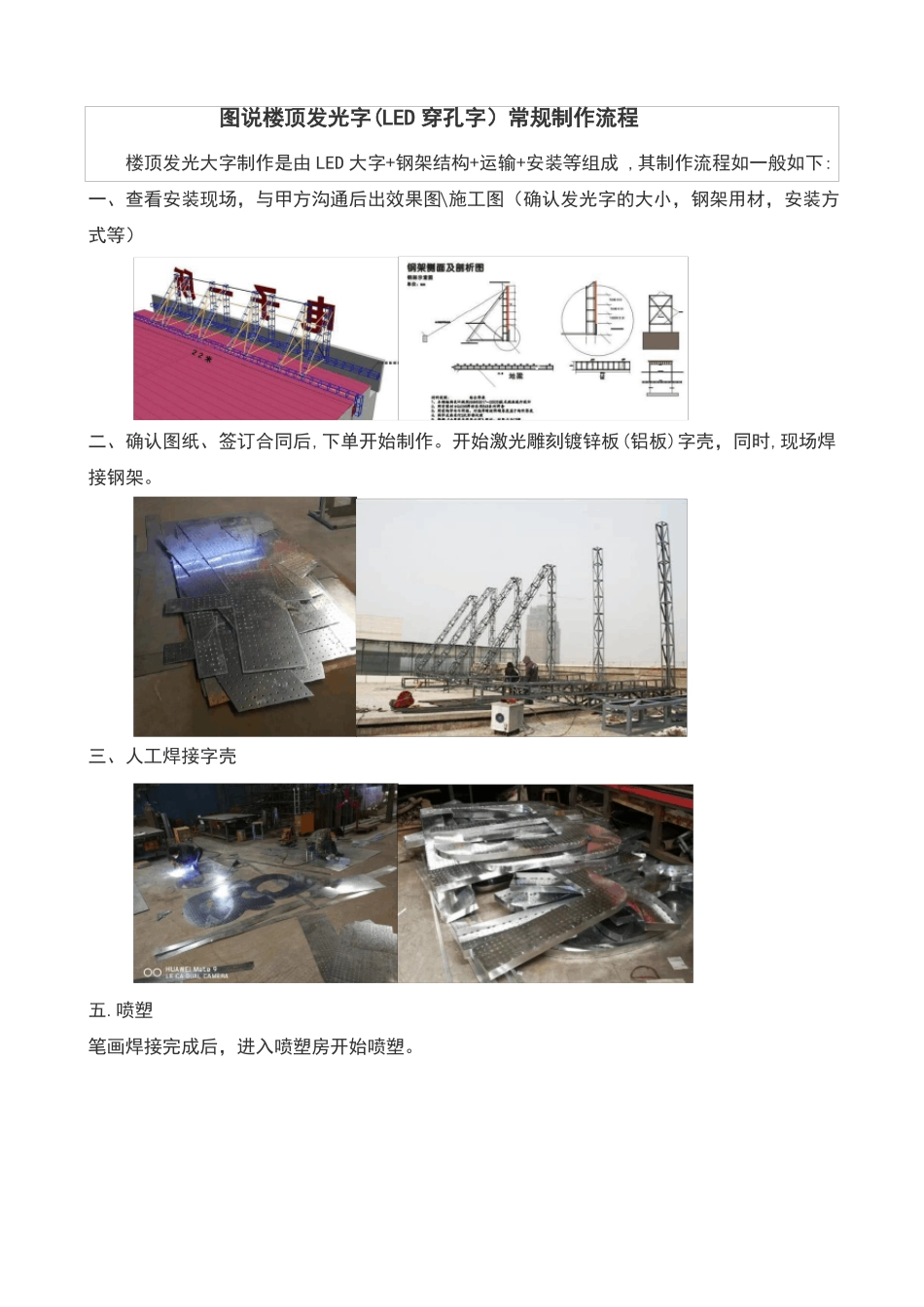 图说楼顶发光字常规制作流程_第1页