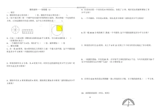 圆的面积易错题精编版
