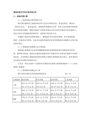 土地价值评价案例