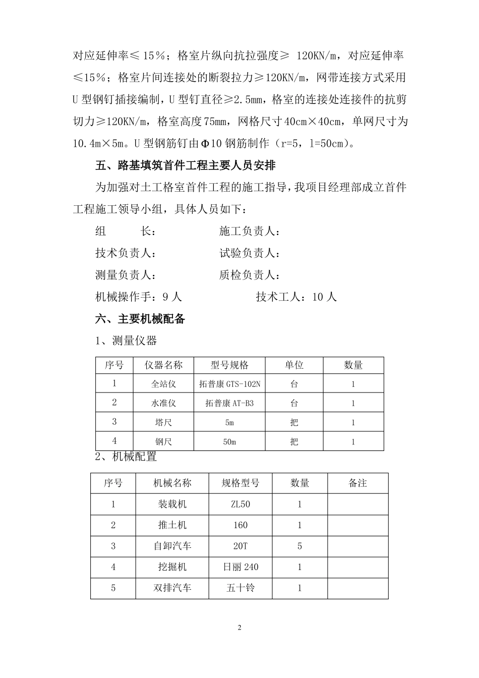土工格室首件工程施工技术方案_第2页