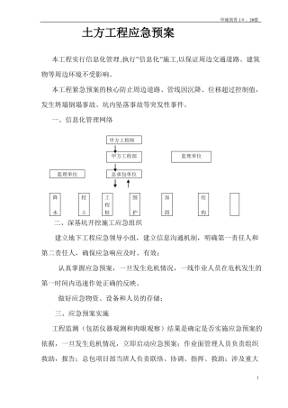 土方工程应急措施