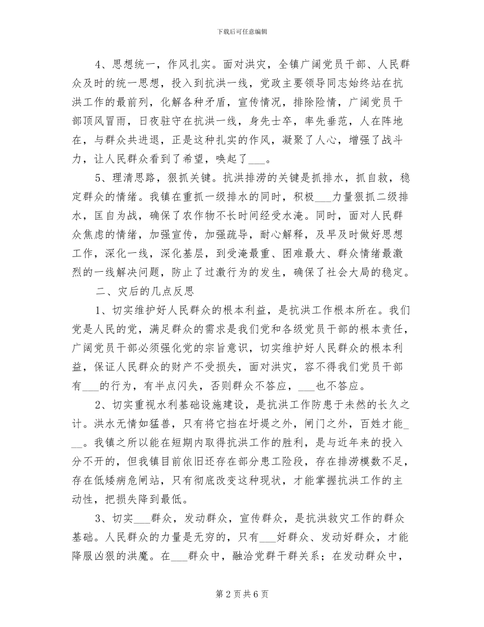 2024年水利局抗洪救灾半年总结_第2页