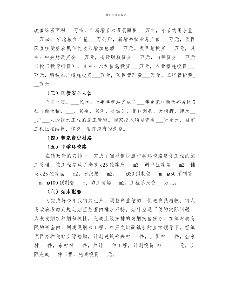 2024年水利工作站工作总结_第2页